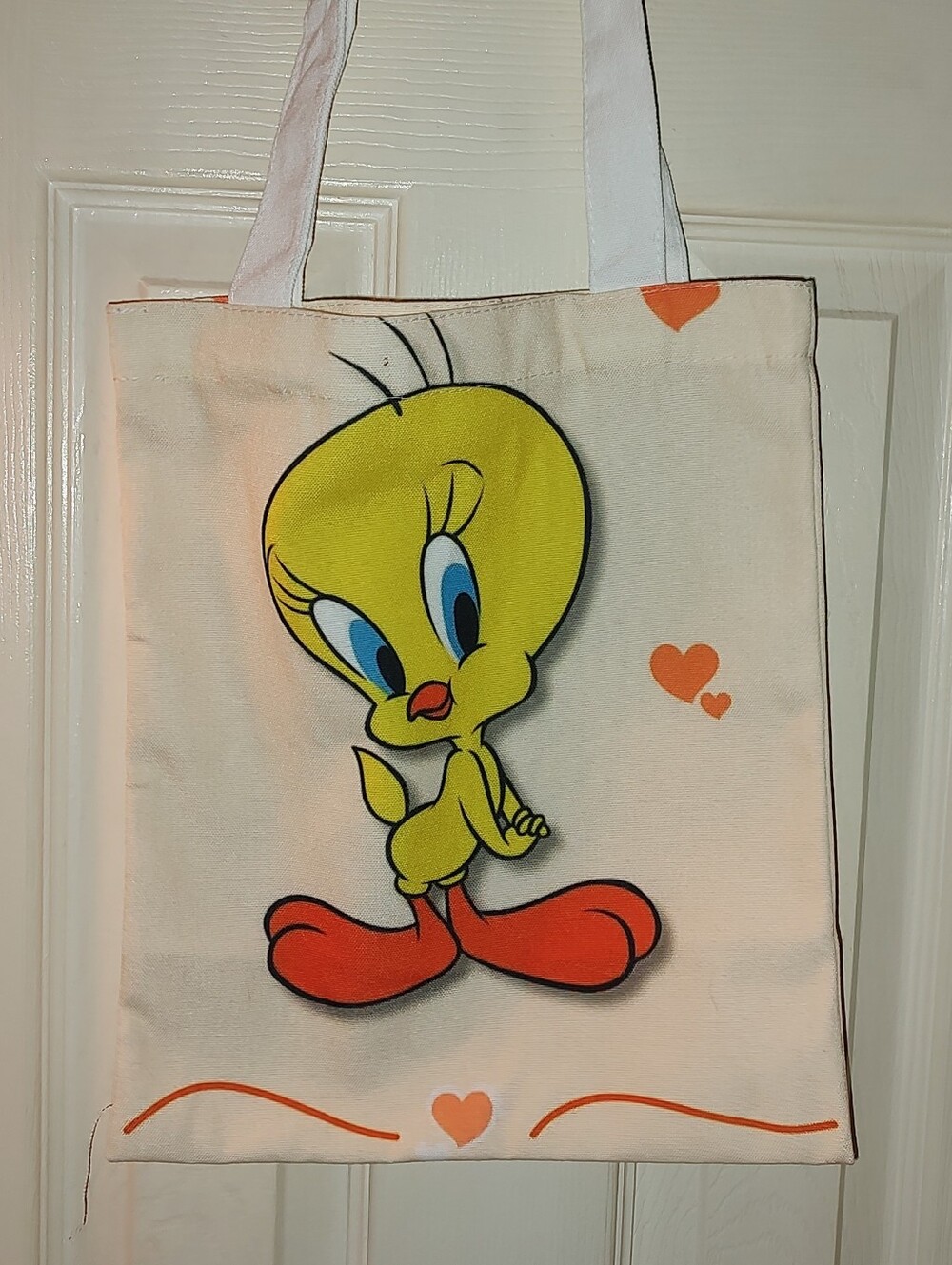 New! Tweety Canvas Tote Bag - Yellow & Orange